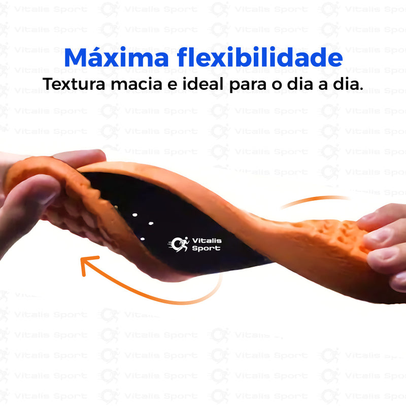 KIT 2 Pares de Palmilha Ortopédica de Gel P.U - Vitalis Sport™