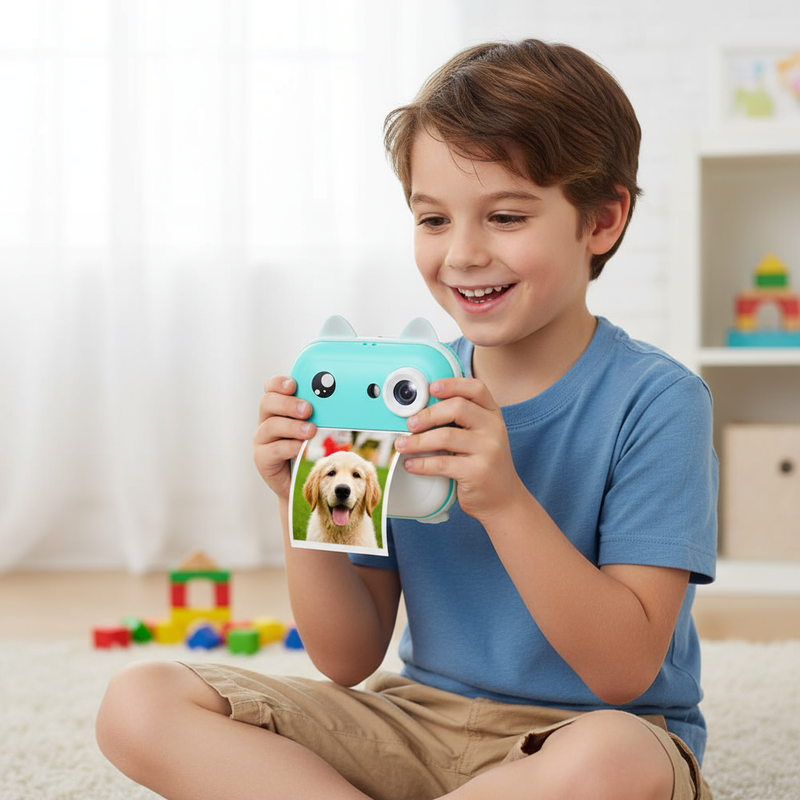 Câmera Digital Infantil com Impressão Instantânea – 20MP
